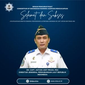 Selamat dan sukses atas pelantikan dirjen perhubungan laut  Indonesia Dr. Capt Antoni Arif